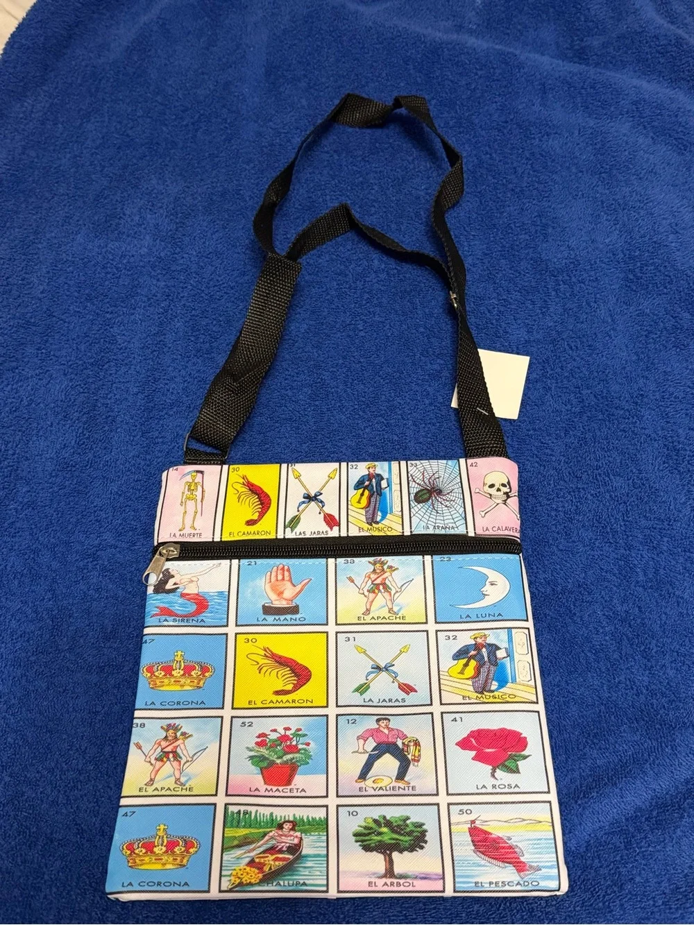 Print Crossbody Bag - Pink, Blue, Black